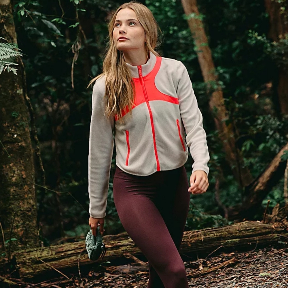 FREE PEOPLE In The Zone Zip Up Fleece NWT